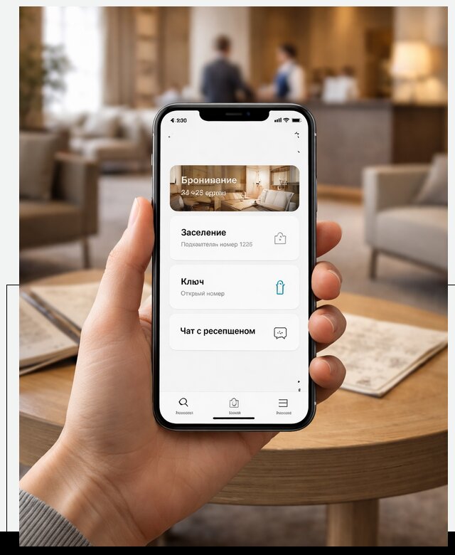 Мобильное приложение для гостей отеля в Краснодаре, управление сервисом
